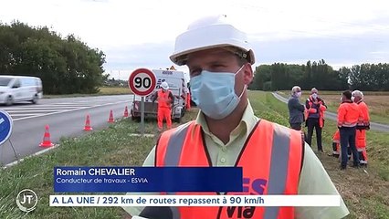 A LA UNE / 292 km de routes repassent à 90 km/h