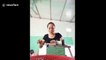 The race weiner: Vietnam woman handmakes sausages with lightning-fast alacrity
