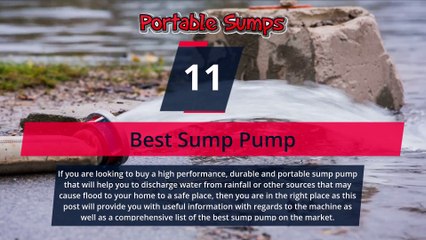 Best sump pump