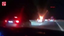 Bulgaristan'dan İstanbul'a gelen turist otobüsünde yangın