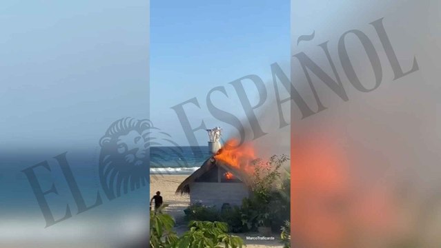 El incendio que ha sufrido el chiringuito favorito de Eva Longoria en Marbella.