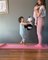Two Little Kids Join Mother During Workout Session
