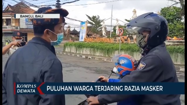 Puluhan Warga Terjaring Razia Masker di Bangli