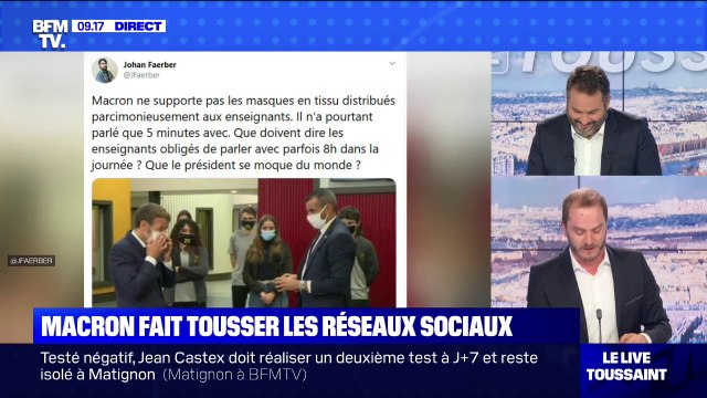 Emmanuel Macron pris d'une quinte de toux... fait réagir les réseaux sociaux