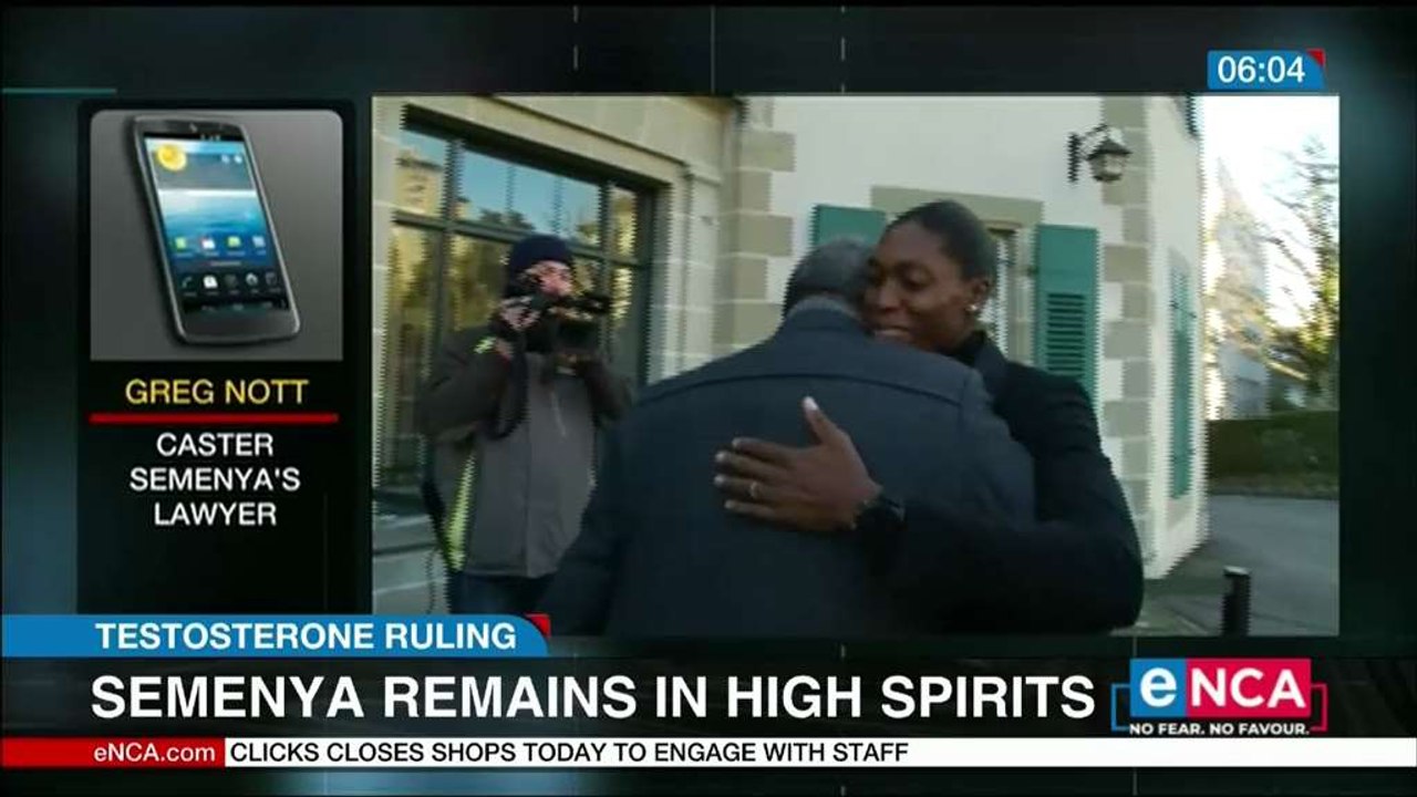 Semenya remains in high spirits