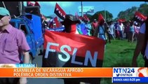 Parlamento de Nicaragua aprobó una polémica orden distintiva para seguidores sandinistas