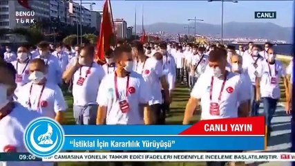 Ülkü Ocakları'ndan 12 Ada'yı temsilen 12 grup ile 'İstiklal İçin Kararlılık Yürüyüşü'