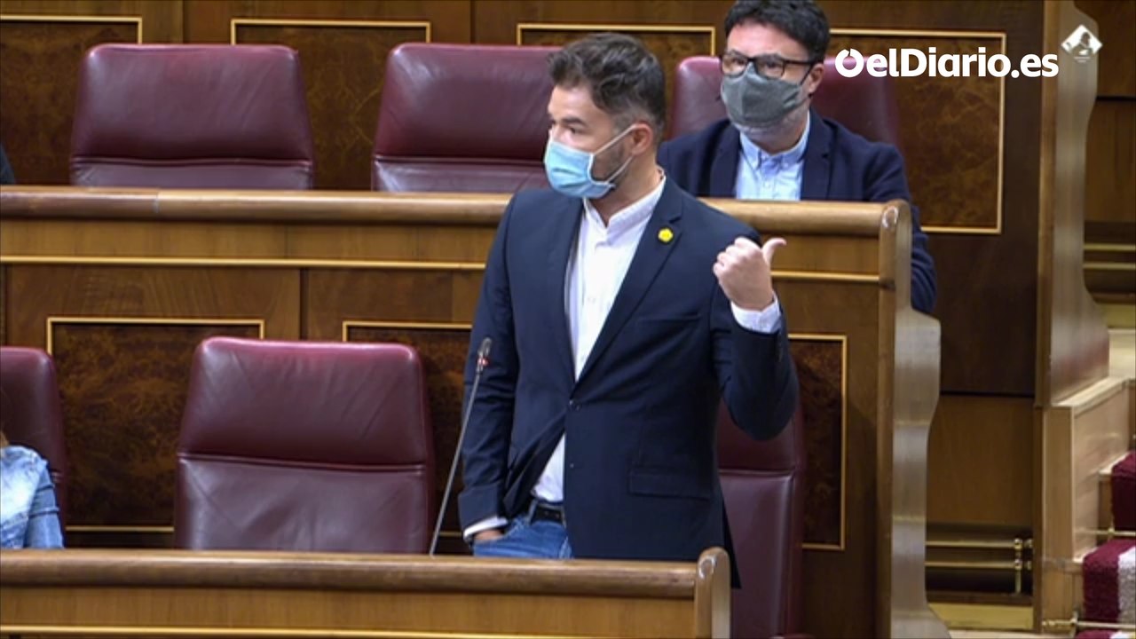 Rufián avisa a Iglesias: "Esta operación de revivir a Ciudadanos va mucho más allá de unos presupuestos"