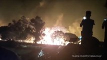 Flüchtlingslager Moria in Flammen