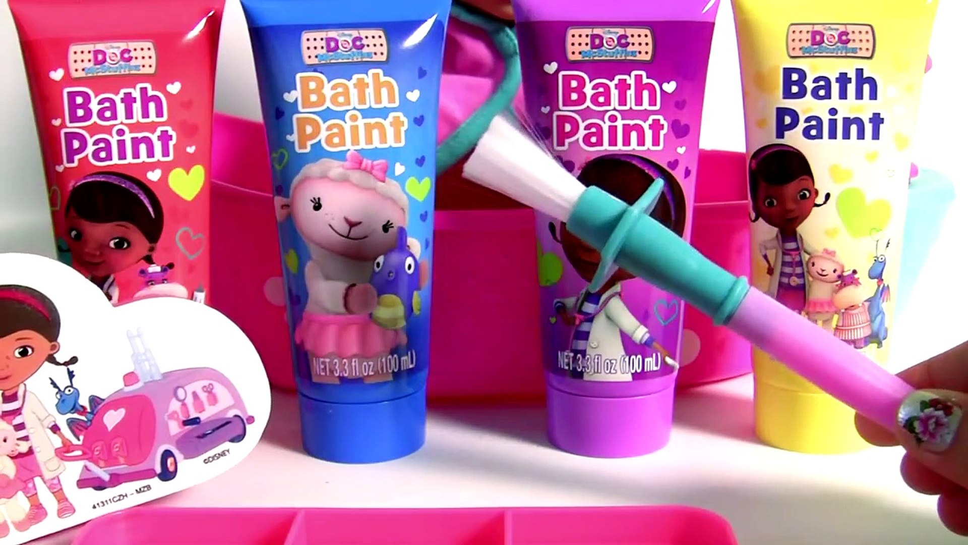 LEARN COLORS with Doc McStuffins Bath Paint