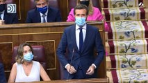 Pablo Casado acusa a Pedro Sánchez de mentir a los españoles y éste le pide unidad