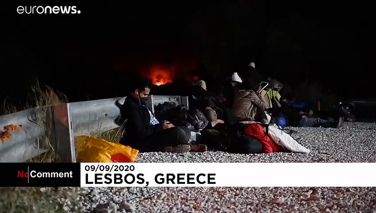 Flüchtlingslager Moria brennt fast vollständig nieder