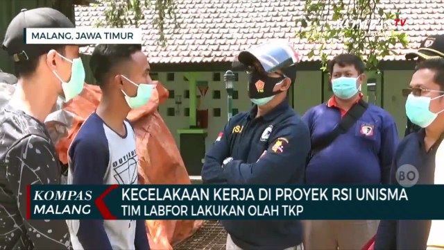 Tim Labfor Polda Jatim Lakukan Olah TKP Kecelakaan Kerja RSI Unisma