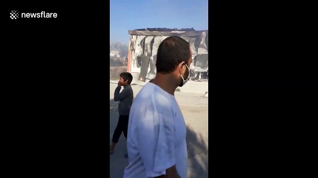 Aftermath of fire that destroyed Greece's largest migrant camp