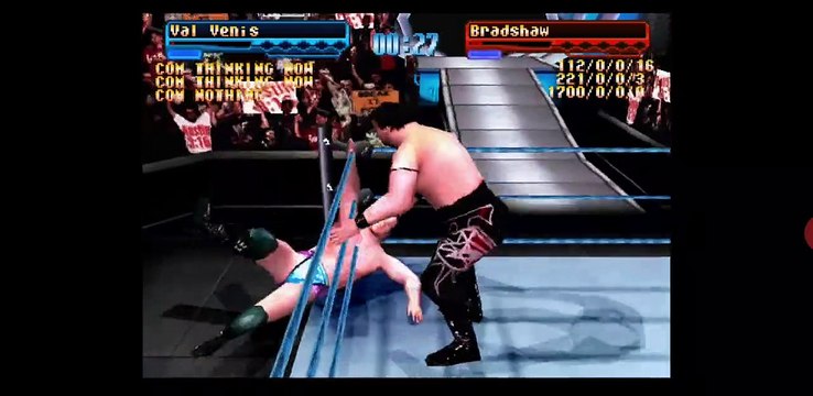 VAL VENIS wwr european champion VS BRADSHAW fight in wwf ps1_HD