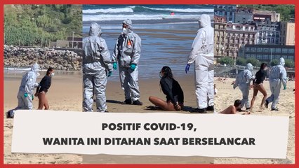 Positif Covid-19,  Wanita Ditahan saat Berselancar di Pantai