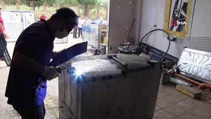 Altınordu Belediyesi, konteynır tamiri ile yıllık 100 bin lira tasarruf sağlıyor