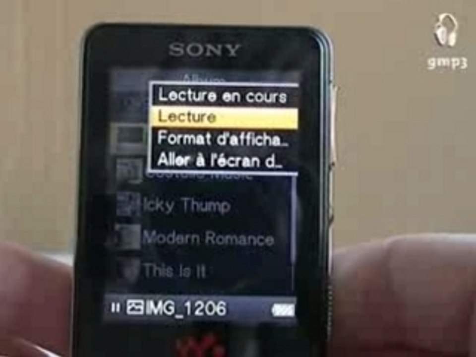 Test Sony Walkman NWZ-A820 par GMP3