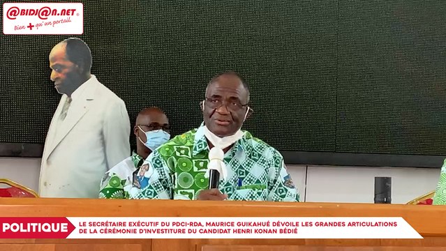 Le secrétaire exécutif du PDCI-RDA, Maurice Guikahué dévoile les grandes articulations de la cérémonie d’investiture du candidat Henri konan Bédié