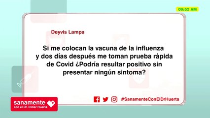 ¿Vacuna de la influenza y la prueba rápida de Covid-19? | Sanamente con el Doctor Elmer Huerta (HOY)