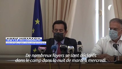 Incendie à Moria: des demandeurs d'asile à l'origine du feu, selon un ministre grec