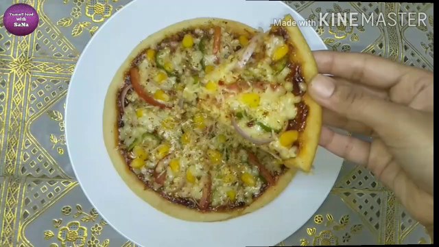 Pizza without Oven/ Veg Pizza in Kadai/ No Oven No Yeast Veg Pizza/ Veg Cheese Pizza In Kadai/ Veg Cheese Pizza without Oven/ Veg Pizza Recipe by SaNa