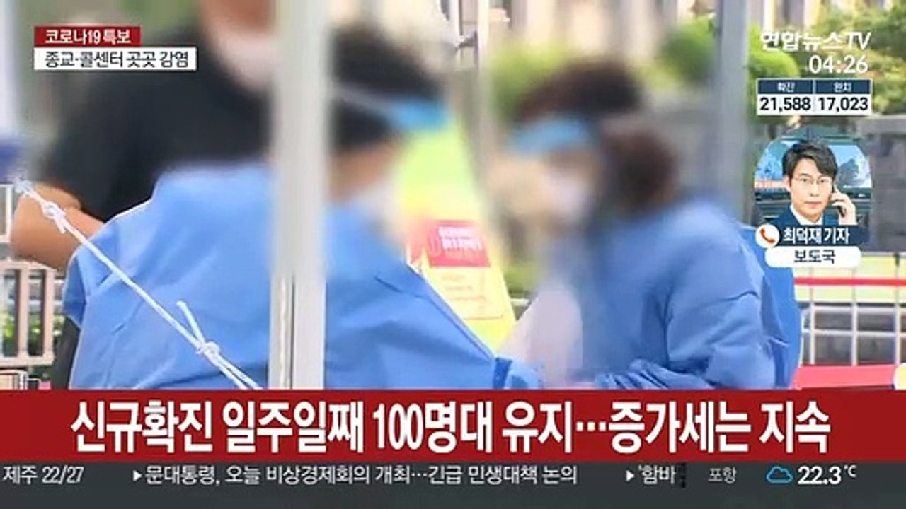 신규확진 100명대 유지…산발적 집단감염 지속