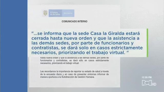 Sede del Ministerio del Interior fue cerrada por caso de coronavirus