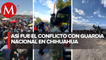 Agricultores se enfrentan con Guardia Nacional por presa en Chihuahua