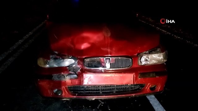 Tekirdağ’da otomobil koyun sürüsüne daldı: 3 koyun telef oldu