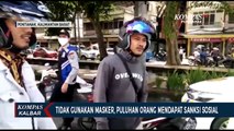 Warga yang Tak Pakai Masker Dikenai Sanksi Sosial Menyapu