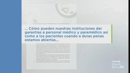Gremio de clínicas rechaza medidas sobre dotar al personal médico