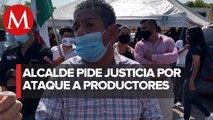 Alcalde de Delicias realiza plantón en Batallón de Infantería, por crimen contra productores