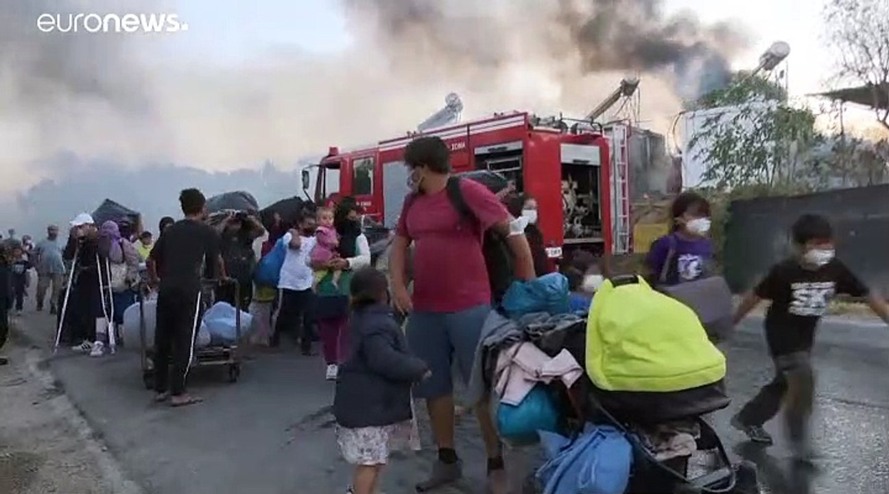 Un autre incendie dans le camp de réfugiés de Moria, l'aide arrive mais pas assez vite