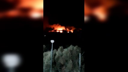 Download Video: Declarado un nuevo incendio en el campamento de refugiados griego de Moria