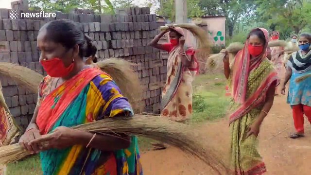 Indian villager starts own weaving business and hires women financially affected by COVID-19