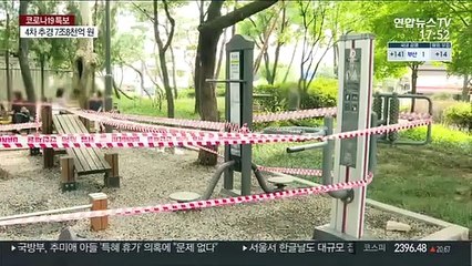 "거리두기 예외없다"…공원 곳곳 빨간 테이프