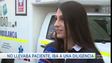 Gerente de hospital usó ambulancia para una diligencia y causó un accidente