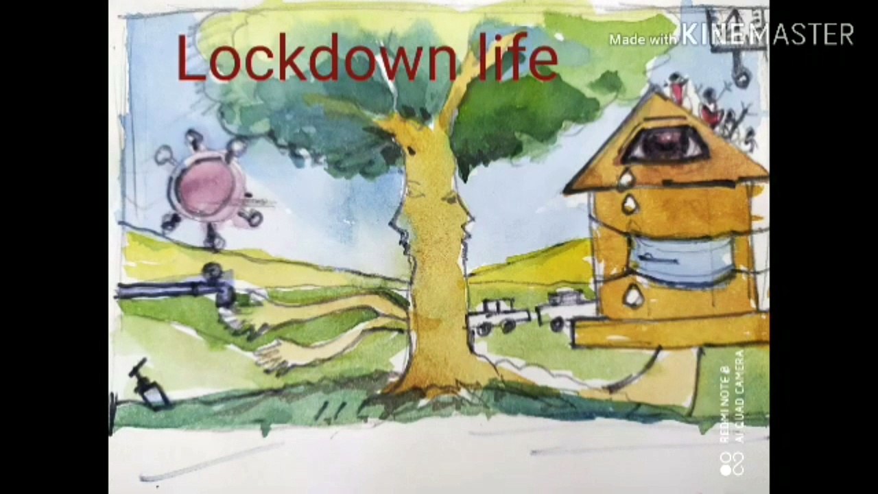 Corona virus- awareness rules drawing