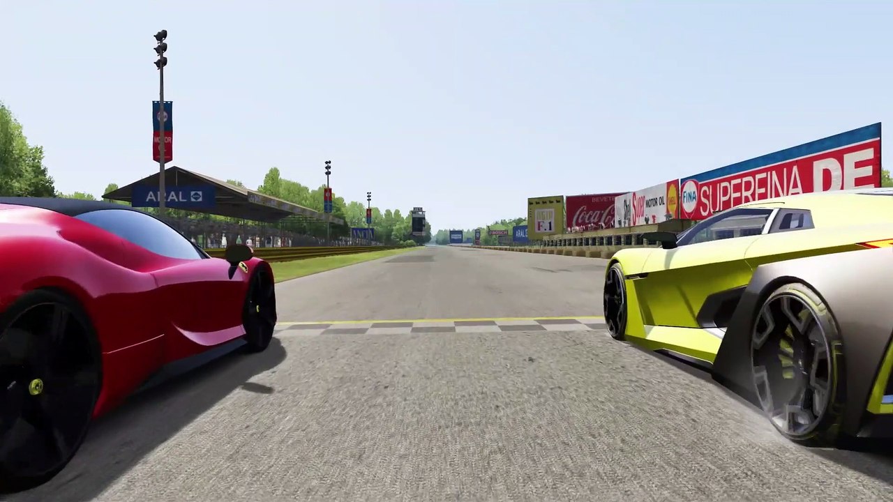 Car Racing, super sport  hyper cars fastest cars !!! Supercars  HKV Sport Coupe vs Ferrari SF90 Stradale at Monza Full Course