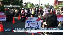 Polres Kediri Kota Bagikan 85 Ribu Masker