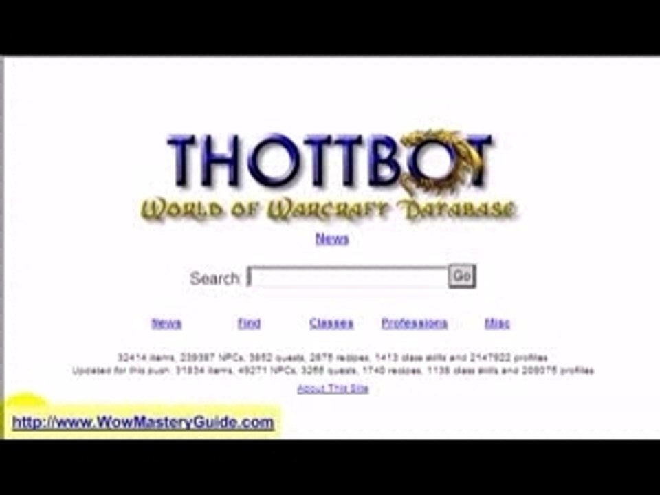 World Of Warcraft - Classes in Thottbot