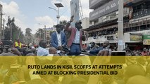 Ruto lands in Kisii, scoffs at attempts aimed at blocking presidential bid