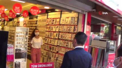 Vali Aksoy, korona virüs denetimlerine katıldı