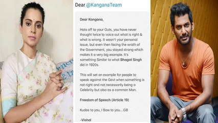 Kangana Ranaut పై భావోద్వేగ పూరిత పోస్ట్ పెట్టిన Vishal || Oneindia Telugu