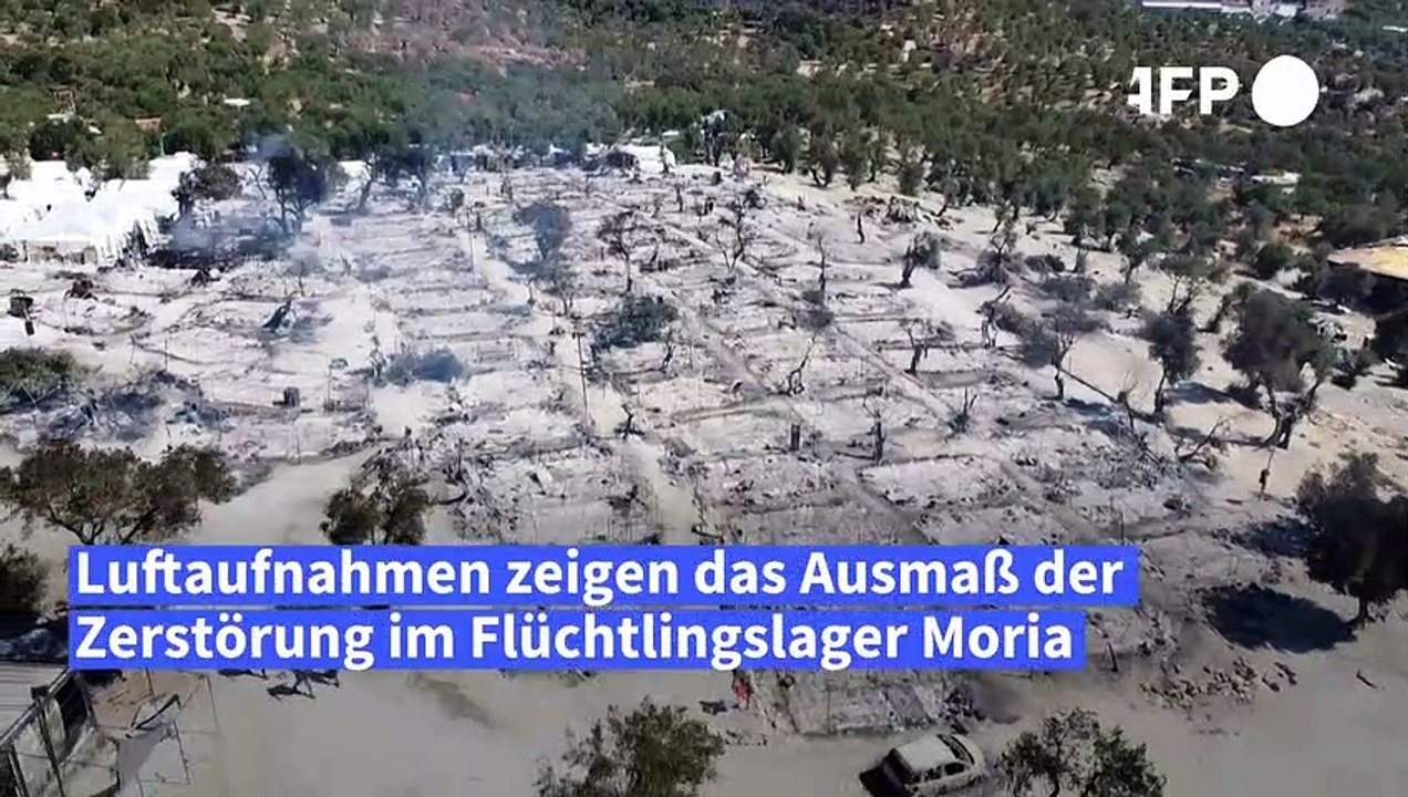 Drohnenbilder zeigen Ausmaß der Zerstörung in Moria