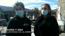 Voluntarias de la ARMH, en la fosa de El Espinar