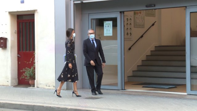 La Reina Letizia recupera los tacones para una reunión de la AECC