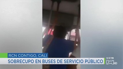 Caleños denuncian sobrecupos en el transporte público