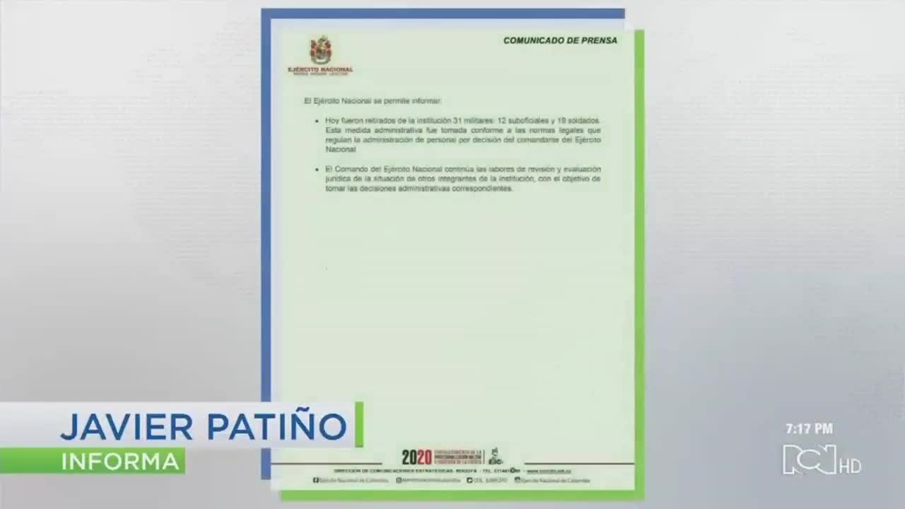 El Ejército retiró a 31 militares involucrados en casos de abuso sexual